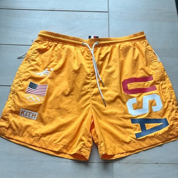 Kith Panelled Bandana Ashton キス ショートパンツ Kith Panelled Bandana Ashton Swim Short Stadium Men's - SS25